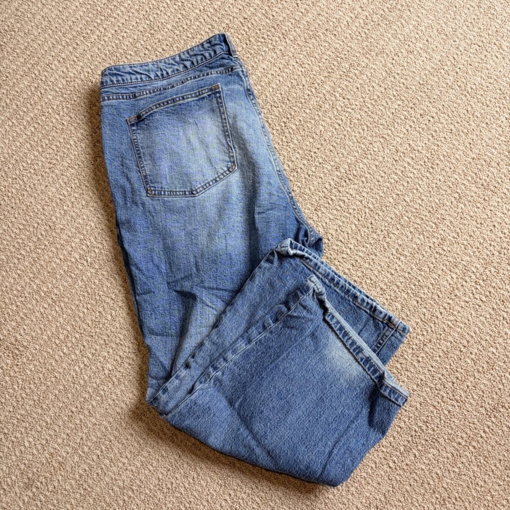 Pilcro by Anthropologie Medium Wash Distressed Straight Leg Jeans Plus Size 22W